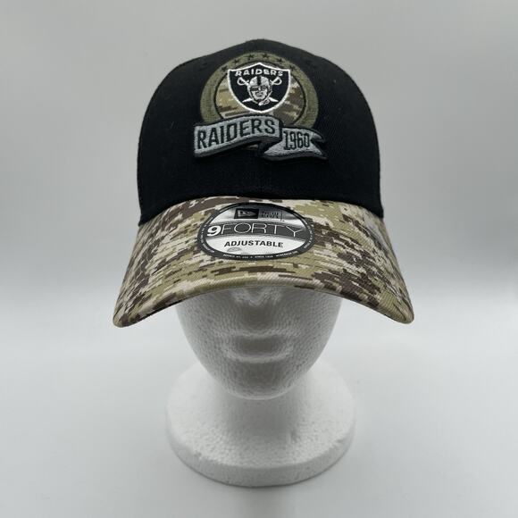 New Era Las Vegas Raiders Salute To Service Hat STS 9FORTY Adjustable 2022 - Picture 1 of 14